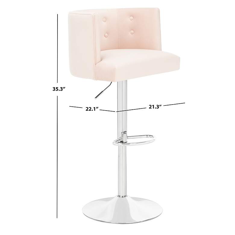 Image 6 Zayna Light Pink Adjustable Barstool more views