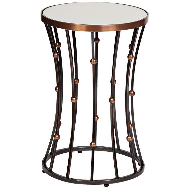 Image 1 Zazabelle Contemporary Ball and Wire Copper Accent Table