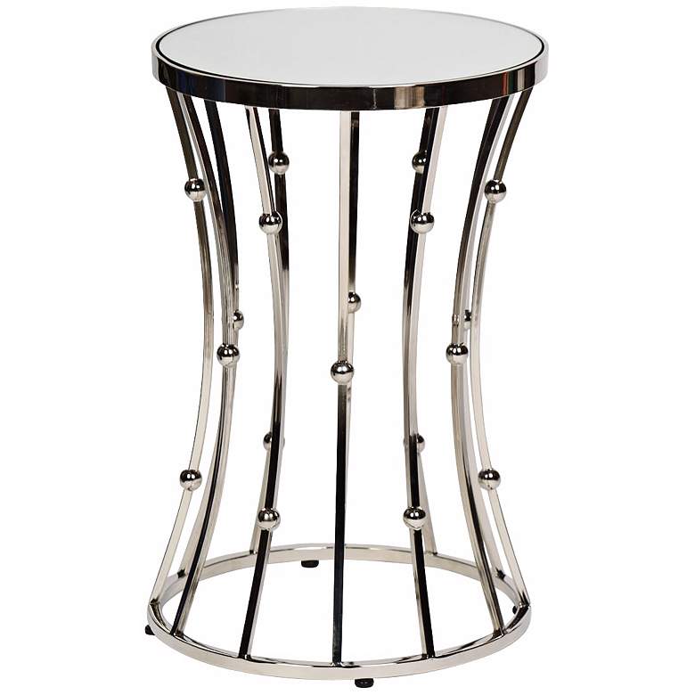 Image 1 Zazabelle Contemporary Ball and Wire Nickel Accent Table