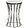 Zazabelle Contemporary Ball and Wire Nickel Accent Table