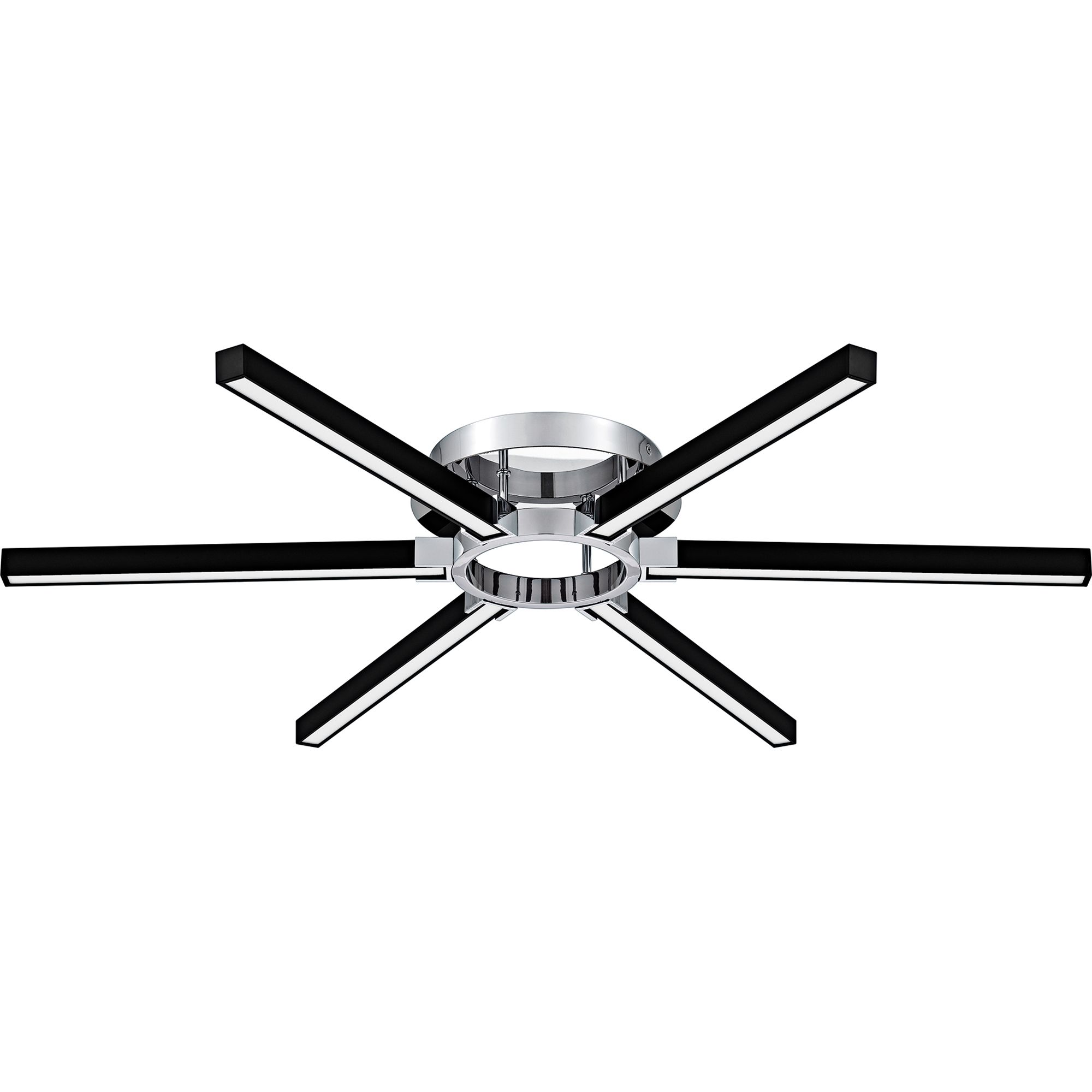 Image 2 Zealand 36" Wide Polished Chrome Semi-Flush CCT LED Ceiling Light more views