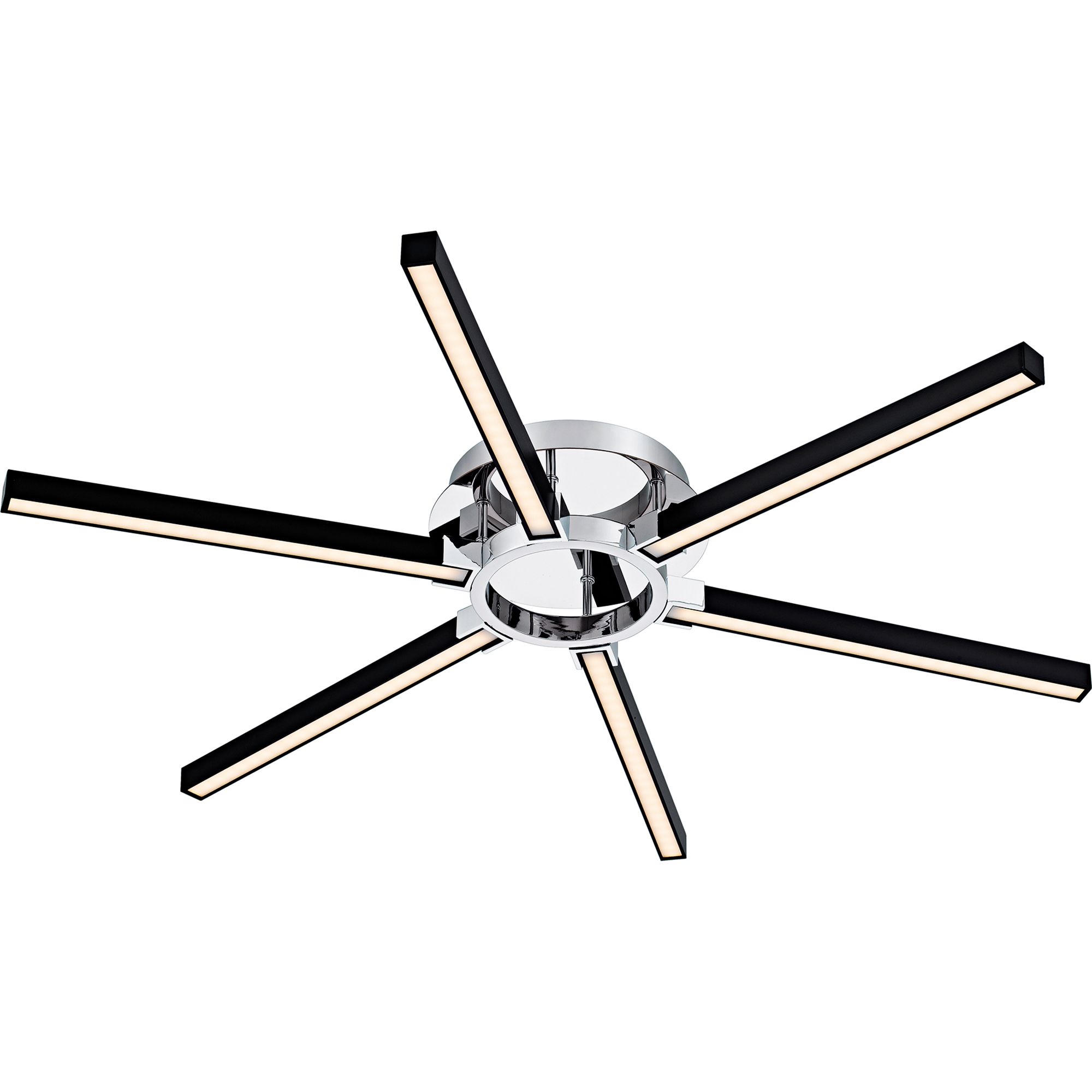 Image 4 Zealand 36" Wide Polished Chrome Semi-Flush CCT LED Ceiling Light more views