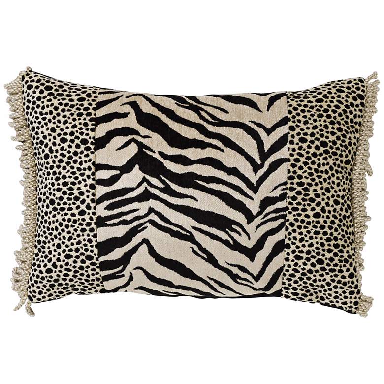 Image 1 Zebra &amp; Cheetah Patchwork Pillow