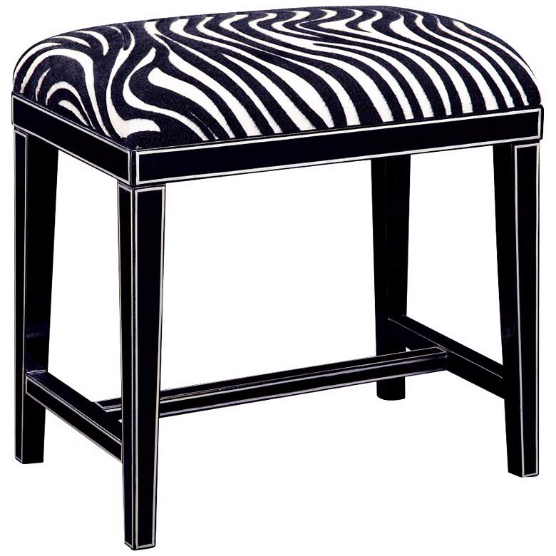 Image 1 Zebra Faux Leather  Cosmo Bench