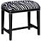 Zebra Faux Leather  Cosmo Bench