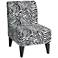 Zebra Print Slipper Accent Chair