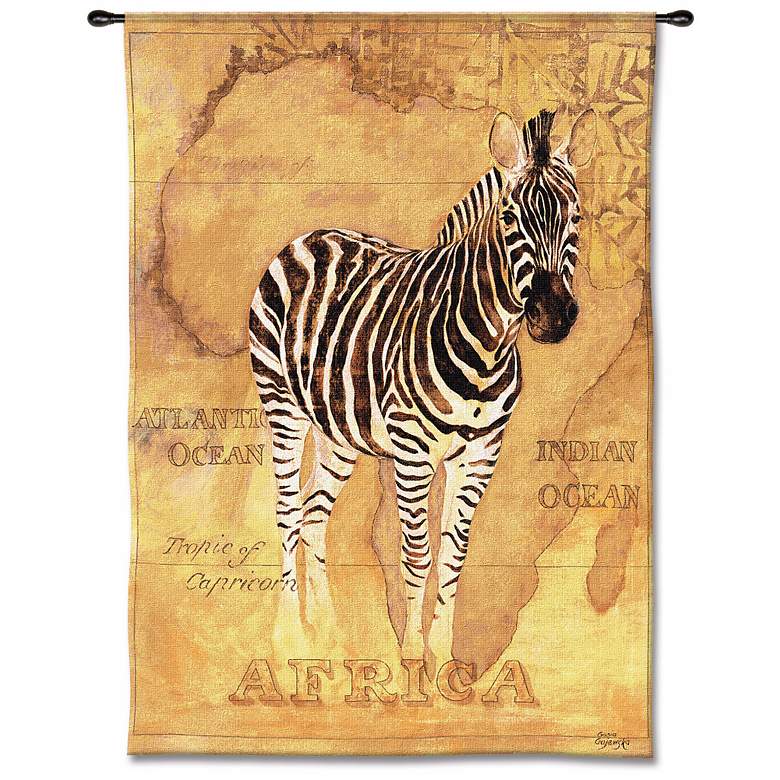 Image 1 Zebra Safari 53 inch High Wall Tapestry