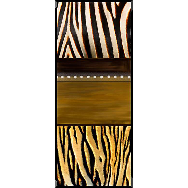 Image 1 Zebra Vertical 20 1/2 inch High Framed Giclee Wall Art