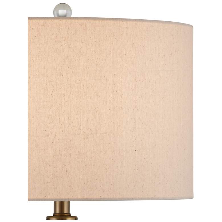Image 4 Zebulon Antique Brass and Glass Table Lamp more views