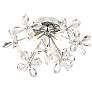 Zeev Adelle 15 1/2"W Chrome Crystal 3-Light Ceiling Light