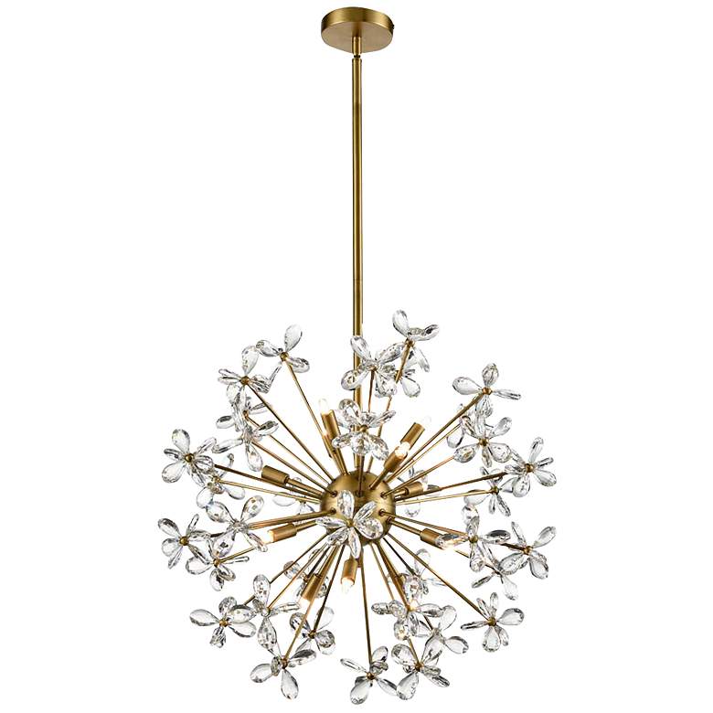 Image 1 Zeev Adelle 19 3/4" Wide Aged Brass 8-Light Sputnik Pendant