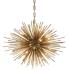 Zeev Burst 23 1/2" Wide Aged Brass 12-Light Chandelier