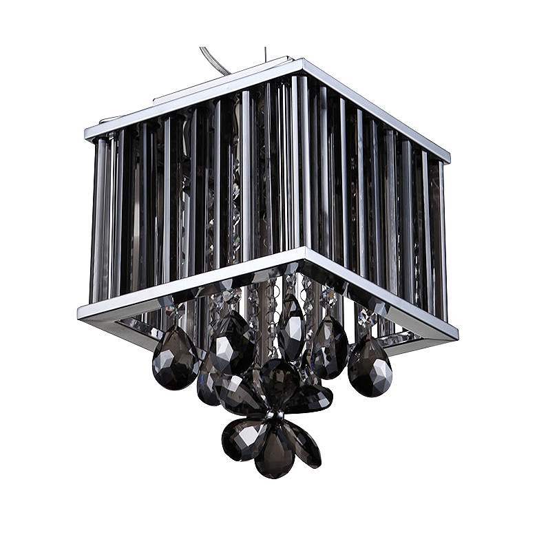 Image 3 Zeev Easton 8 inchW Chrome and Smoke Crystal Mini Pendant Light more views