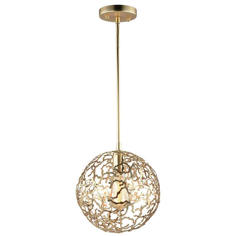 Image 1 Zeev Helios 9 3/4" Wide Matte Gold Mini Pendant