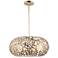 Zeev Lighting Helios 18" Wide Matte Gold Oval Shade Pendant Light
