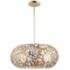 Zeev Lighting Helios 18" Wide Matte Gold Oval Shade Pendant Light