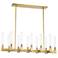 Zeev Lighting Placid 48" Wide 12-Light Aged Brass Linear Chandelier