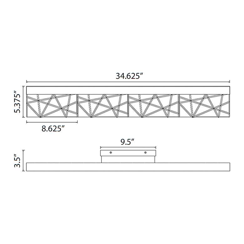 Image 3 Zeev Lucus 34 3/4" Wide Polished Nickel LED Bath Light more views