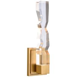 Zeev Mamadim 16" High Aged Brass LED Wall Sconce