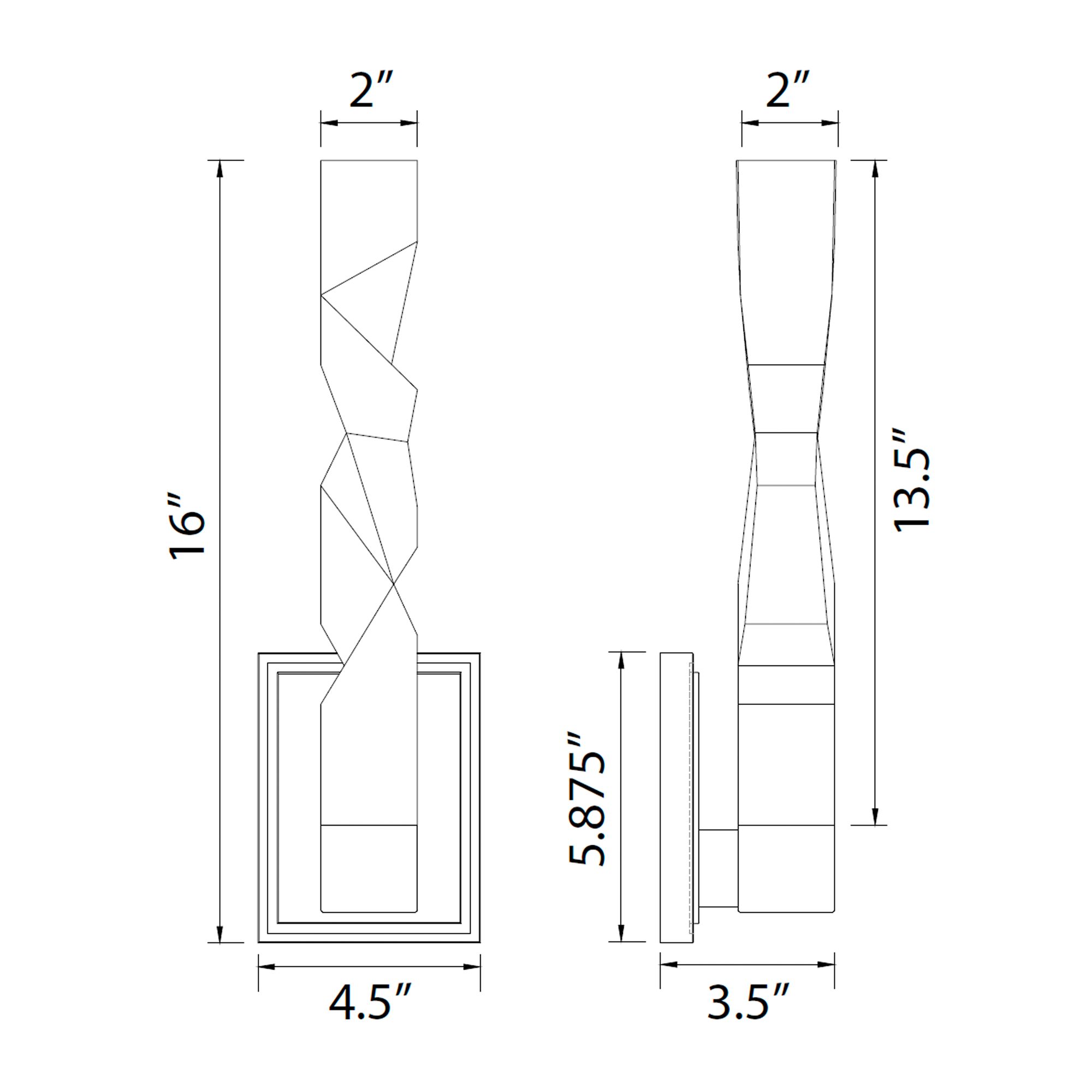 Zeev Mamadim 16" High Aged Brass LED Wall Sconce