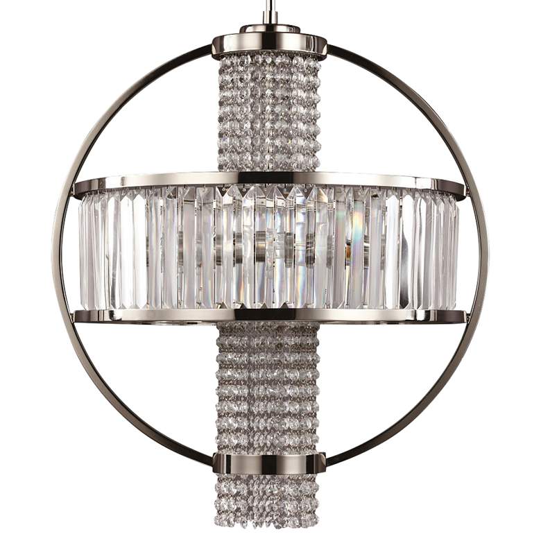 Image 3 Zeev Metropolis 22"W Polished Nickel Crystal Pendant Light more views