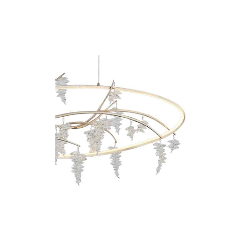 Image 3 Zeev Orchard 48"W Silver Leaf w/ Antique Gold LED Chandelier more views