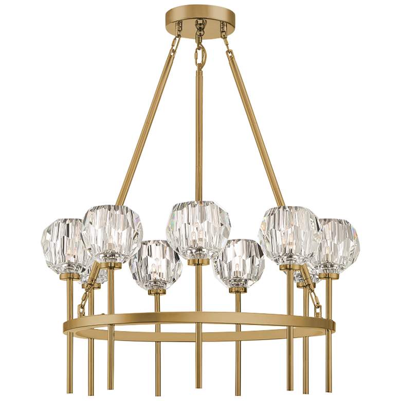 Image 2 Zeev Parisian 26" Wide Aged Brass 9-Light Round Chandelier