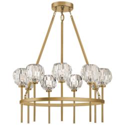 Zeev Parisian 26" Wide Aged Brass 9-Light Round Chandelier