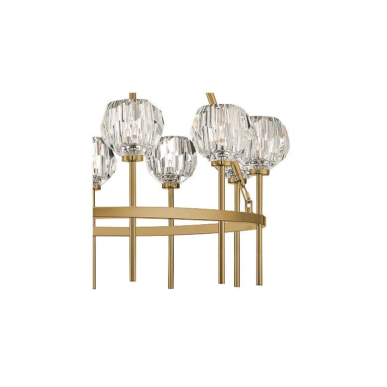 Image 3 Zeev Parisian 26 inch Wide Aged Brass 9-Light Round Chandelier more views