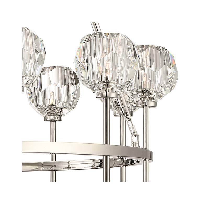 Image 3 Zeev Parisian 26 inchW Polished Nickel 9-Light Round Chandelier more views