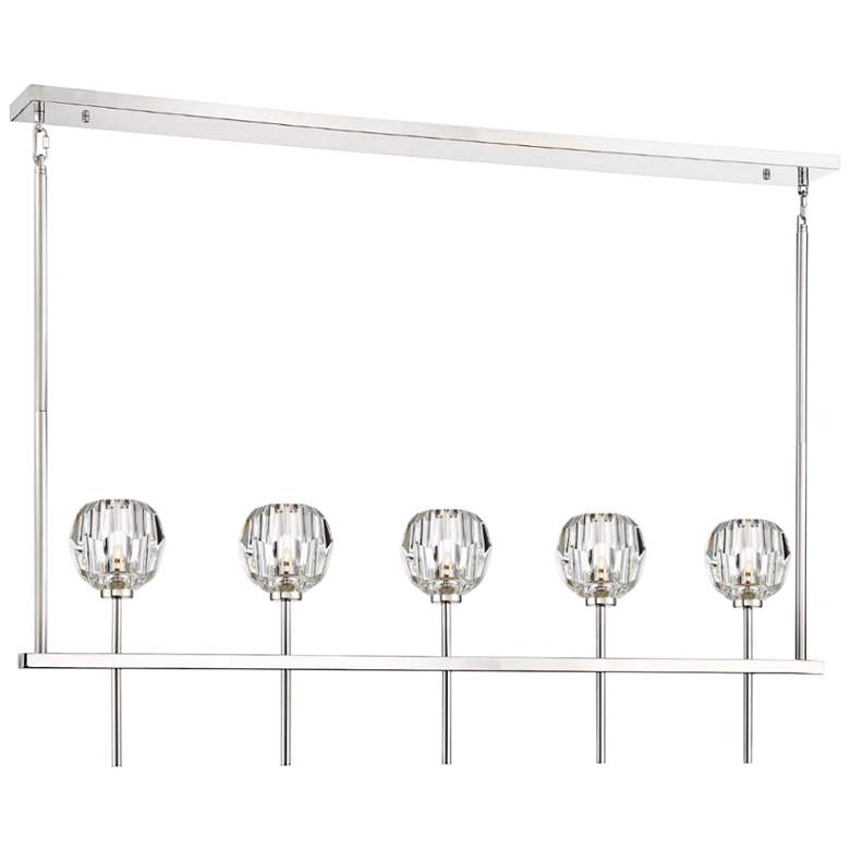 Image 2 Zeev Parisian 46"W Nickel Kitchen Island Light Chandelier