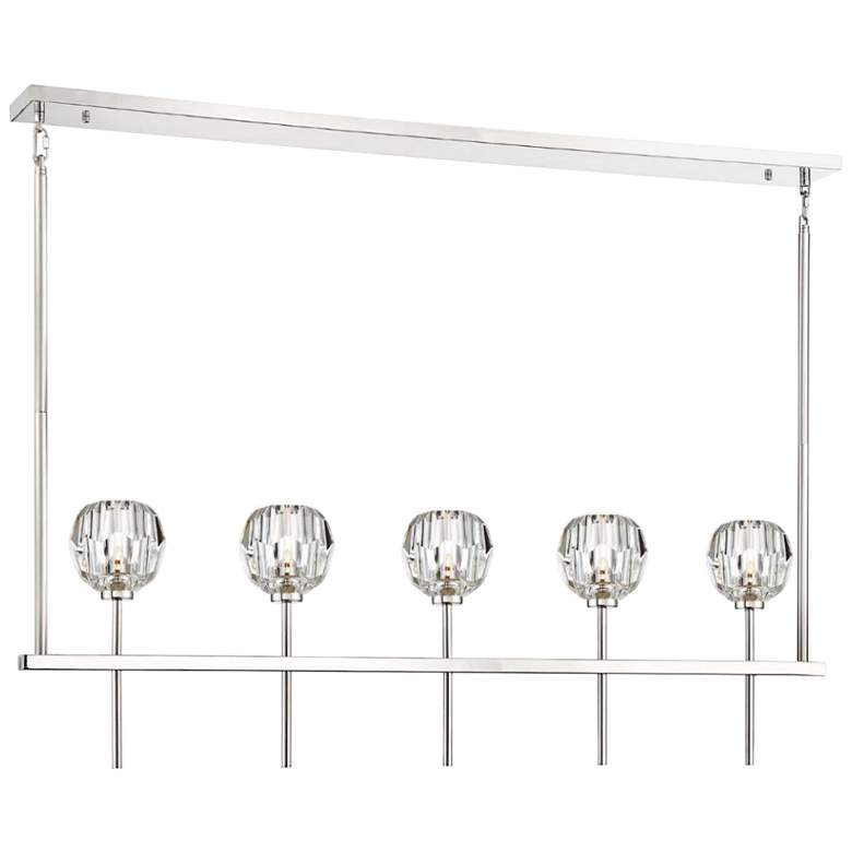 Image 2 Zeev Parisian 46 inchW Nickel Kitchen Island Light Chandelier