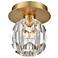 Zeev Parisian 5 1/2" Wide Aged Brass Ceiling Light