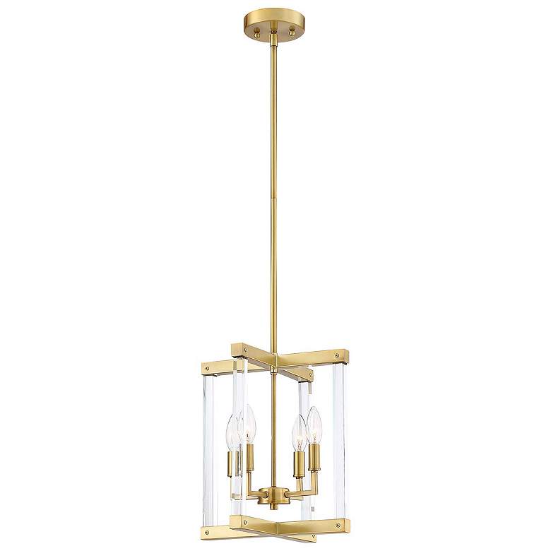Image 1 Zeev Regent 12" Wide Polished Brass 4-Light Mini Pendant