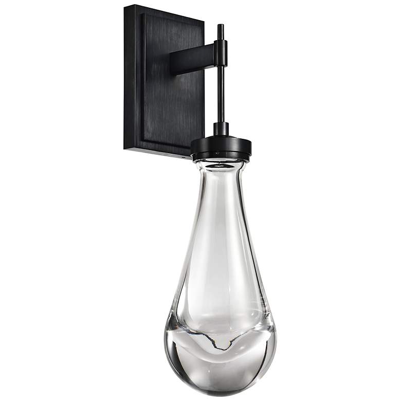 Image 1 Zeev Vaso 17 3/4" High Satin Brushed Black LED Wall Sconce