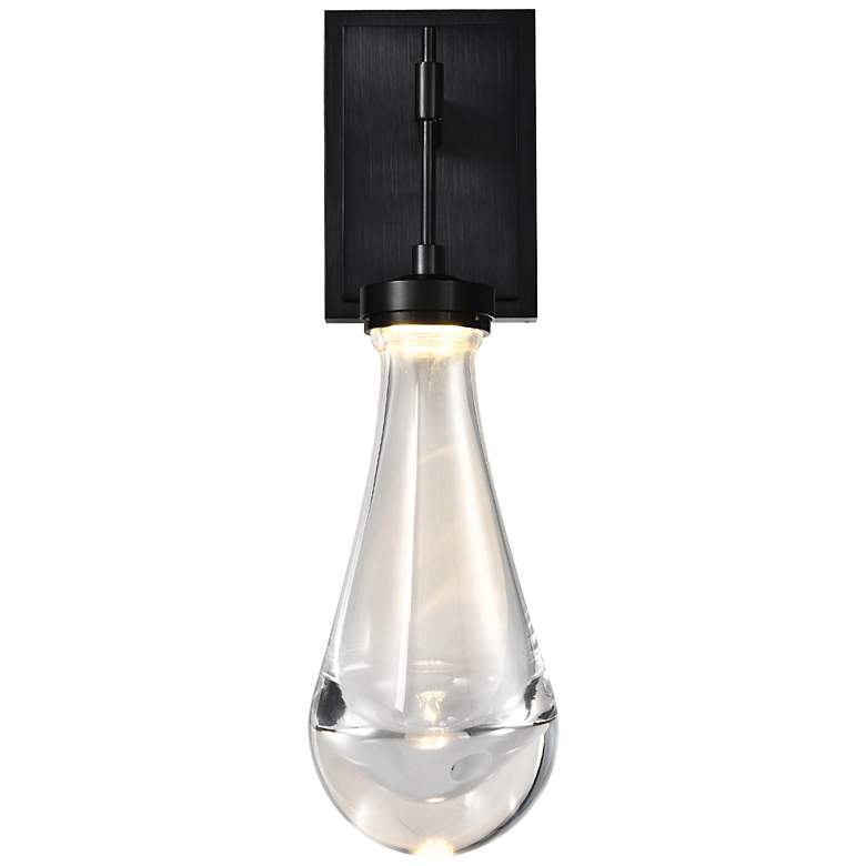 Image 3 Zeev Vaso 17 3/4" High Satin Brushed Black LED Wall Sconce more views