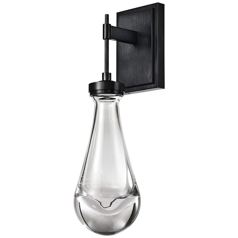 Image 4 Zeev Vaso 17 3/4" High Satin Brushed Black LED Wall Sconce more views