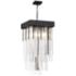 Zeev Waterfall 12" Wide Satin Brushed Black Mini Pendant
