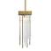 Zeev Waterfall 6" Wide Aged Brass Crystal Mini Pendant