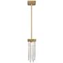 3_Zeev Waterfall 6" Wide Aged Brass Crystal Mini Pendant more views