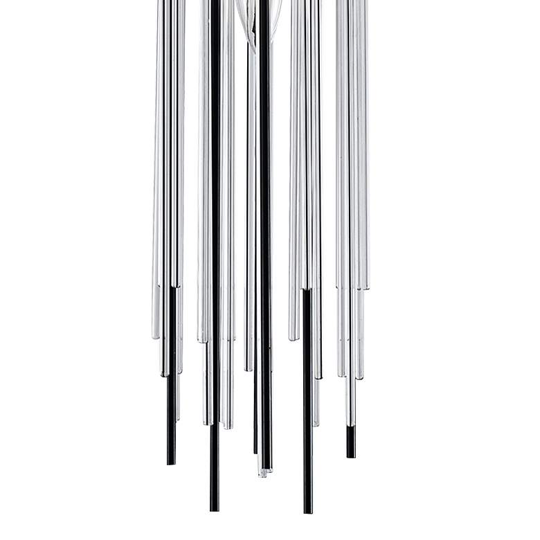Image 2 Zeev Waterfall 6" Wide Satin Brushed Black Mini Pendant more views