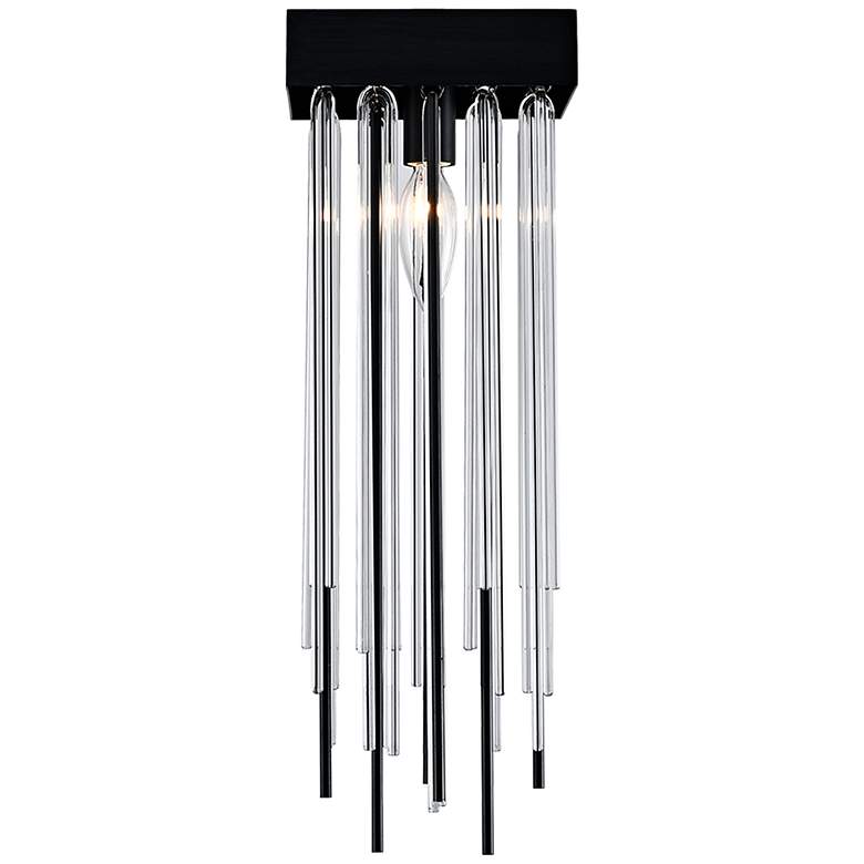 Image 3 Zeev Waterfall 6" Wide Satin Brushed Black Mini Pendant more views
