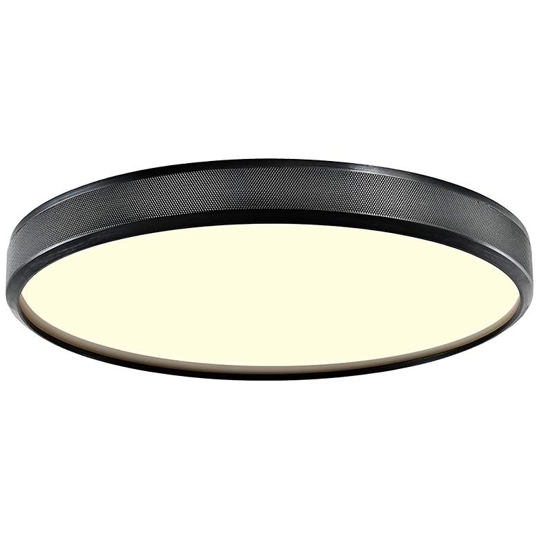 Image 1 Zeev Zigirina 24" Wide Satin Brushed Black LED Ceiling Light