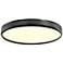 Zeev Zigirina 24" Wide Satin Brushed Black LED Ceiling Light
