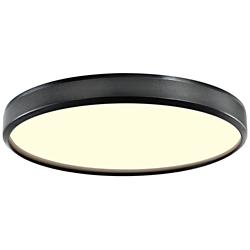 Zeev Zigirina 24" Wide Satin Brushed Black LED Ceiling Light