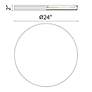 3_Zeev Zigirina 24" Wide Satin Brushed Black LED Ceiling Light more views