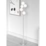 1_Zelda 70 1/2" 5-Light Satin Chrome White Glass Modern Floor Lamp