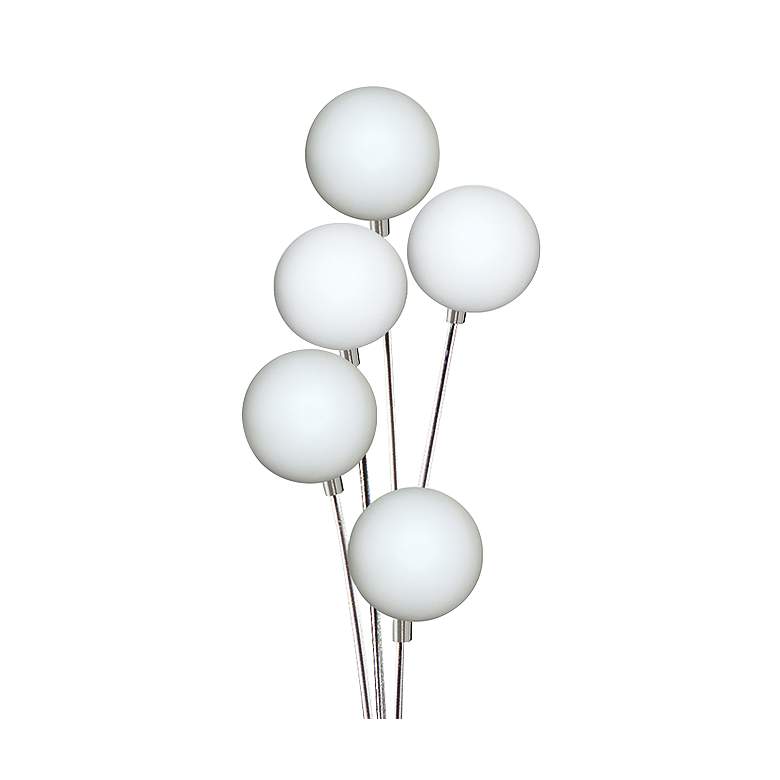 Image 2 Zelda 70 1/2" 5-Light Satin Chrome White Glass Modern Floor Lamp more views