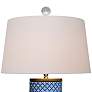 2_Zelda Cylindrical Vase 26" High Blue and White Porcelain Table Lamp more views