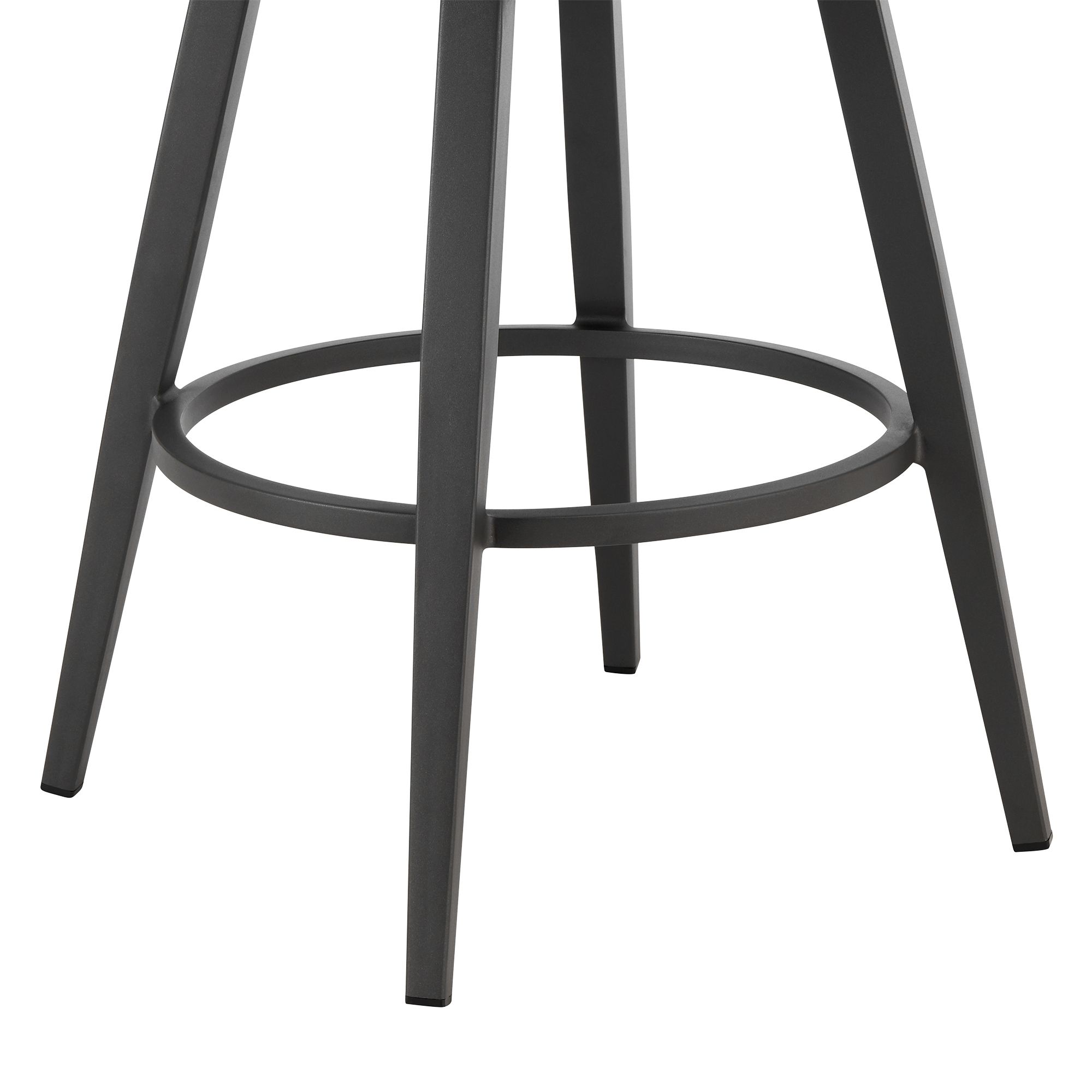 Zella 30 in. Outdoor Barstool in Aluminum, Rope, and Earl Gray Cushions